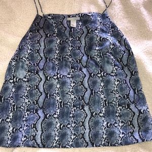 NWOT H&M snake print silky top w/ thin straps